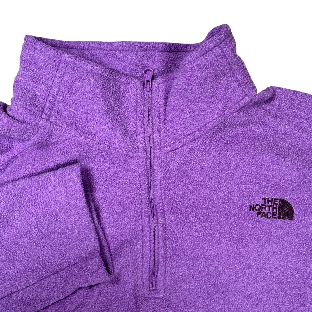 The North Face Fleece Pullover Womens L Purple 1/4 Zip Gorpcore Outdoors READ
